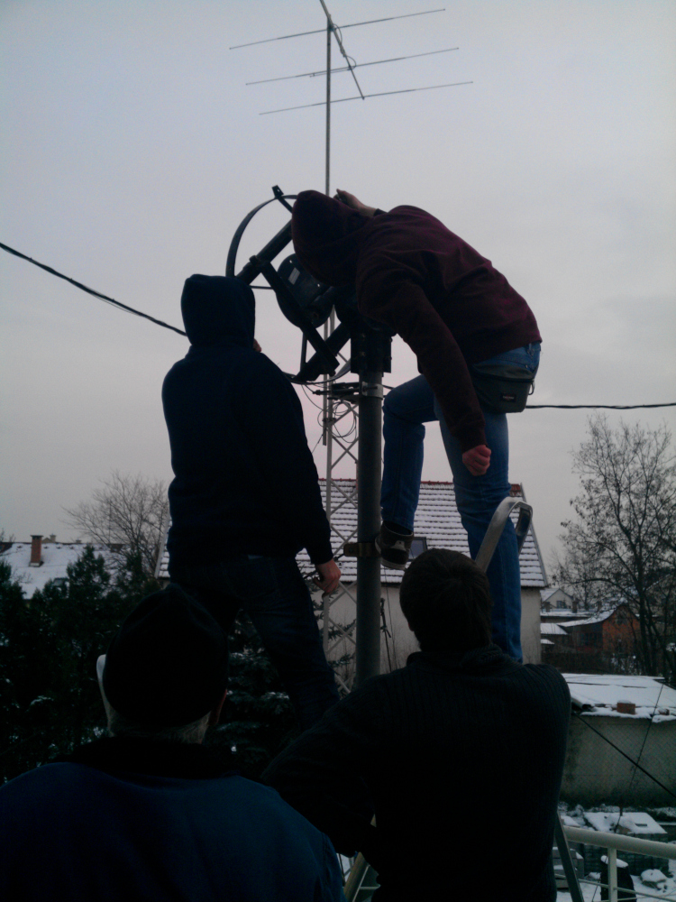 3,8 m átmérőjű GRID antennánk
